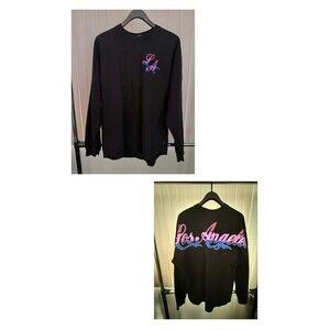 Men’s Authentic Spirit Jersey  Los Angeles /LA Script  Long Sleeve Size Medium